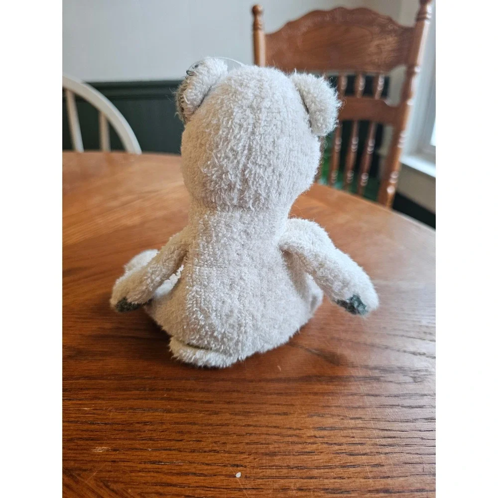 Bath & Body Works Scrubby Buddies Yule Bear Plush Toy Vintage bear white gray